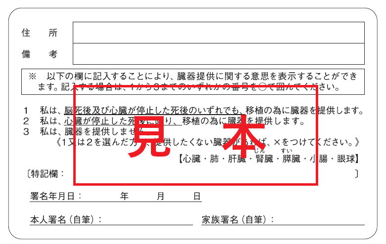 資格確認書裏面